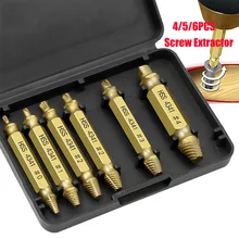 

4/5/6PCS Hss Damaged Screw Extractor Drill Bit Set Stripped Broken Screw Bolt Remover Extractor Easily Take Out Demolition Tools