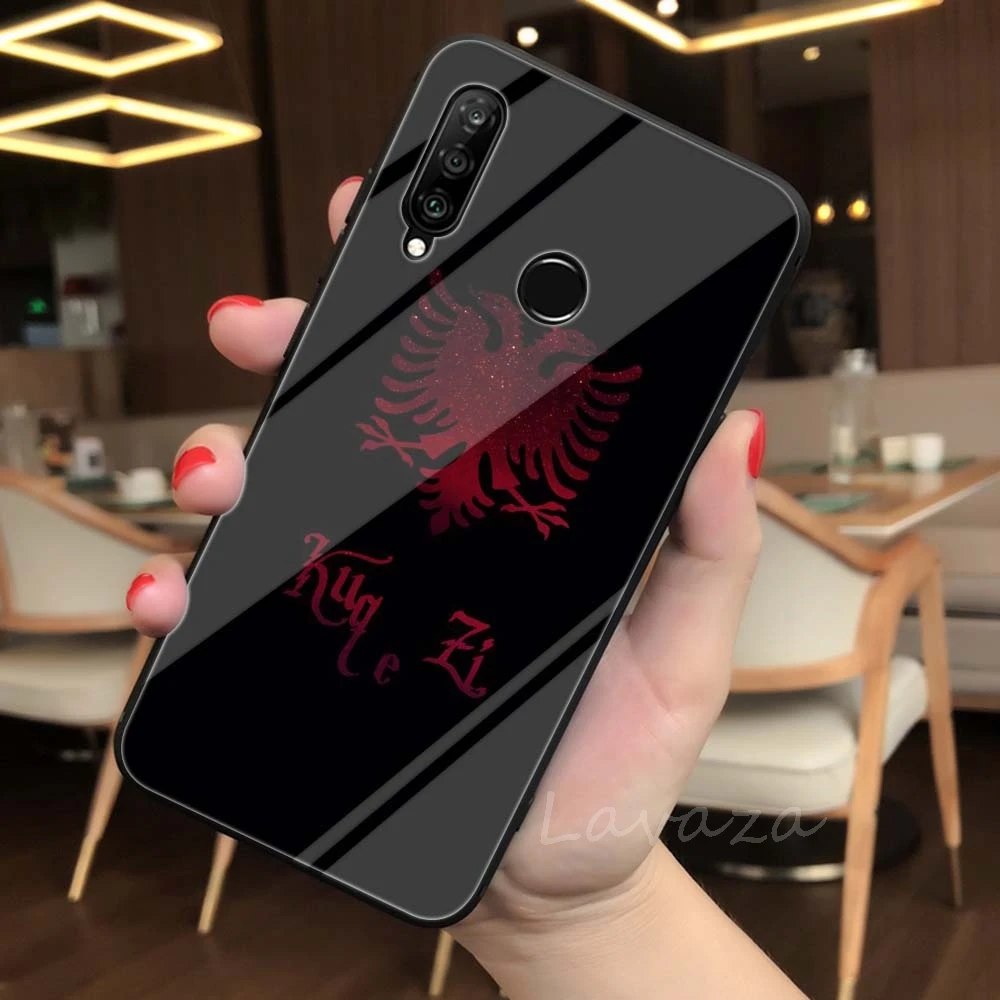 TG14 Lavaza из Турции Флаг Албании из закаленного стекла мягкий чехол для Huawei Honor 8x9 mate 20 P Smart P10 P20 P30 Lite Pro Чехол - Цвет: TG14