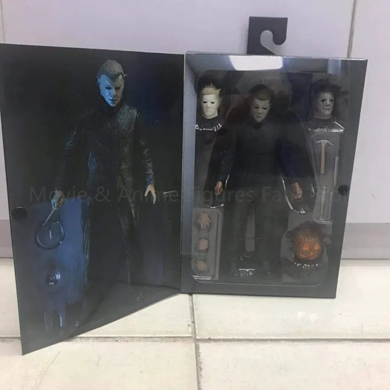 18CM Original NECA New Halloween Ultimate Real clothes Michael Myers Action Figure PVC Joint movable collection toy gift