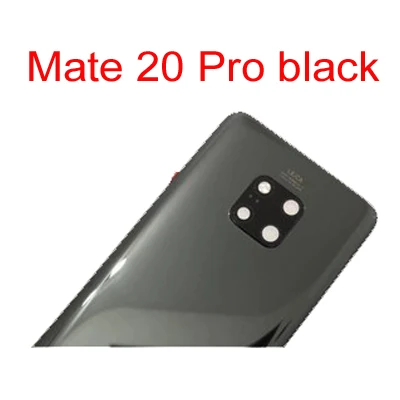 Mate20 Pro black LTPro для huawei Коврики 20 Pro Стекло задняя Батарея крышка чехол Корпус+ Камера рамка+ Стекло объектив+ 3 М Стикеры - Цвет: Mate20 Pro black
