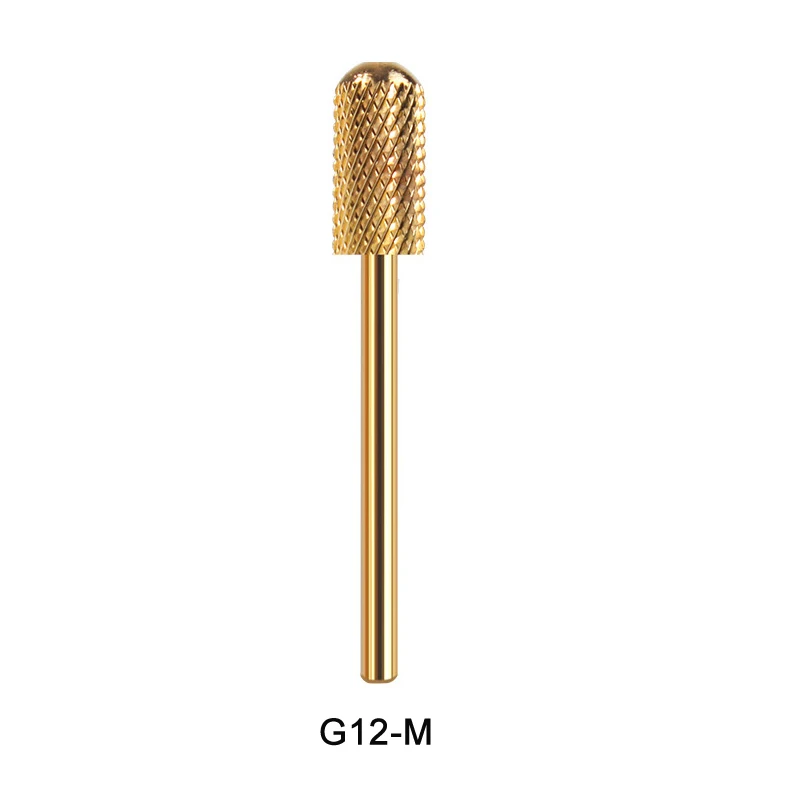 RIKONKA 1pc Carbide Nail Drill Bit Milling Cutter For Manicure Electric Manicure Machine Nail Dill Cutter Files Nail Accessories - Цвет: G12-M Gold