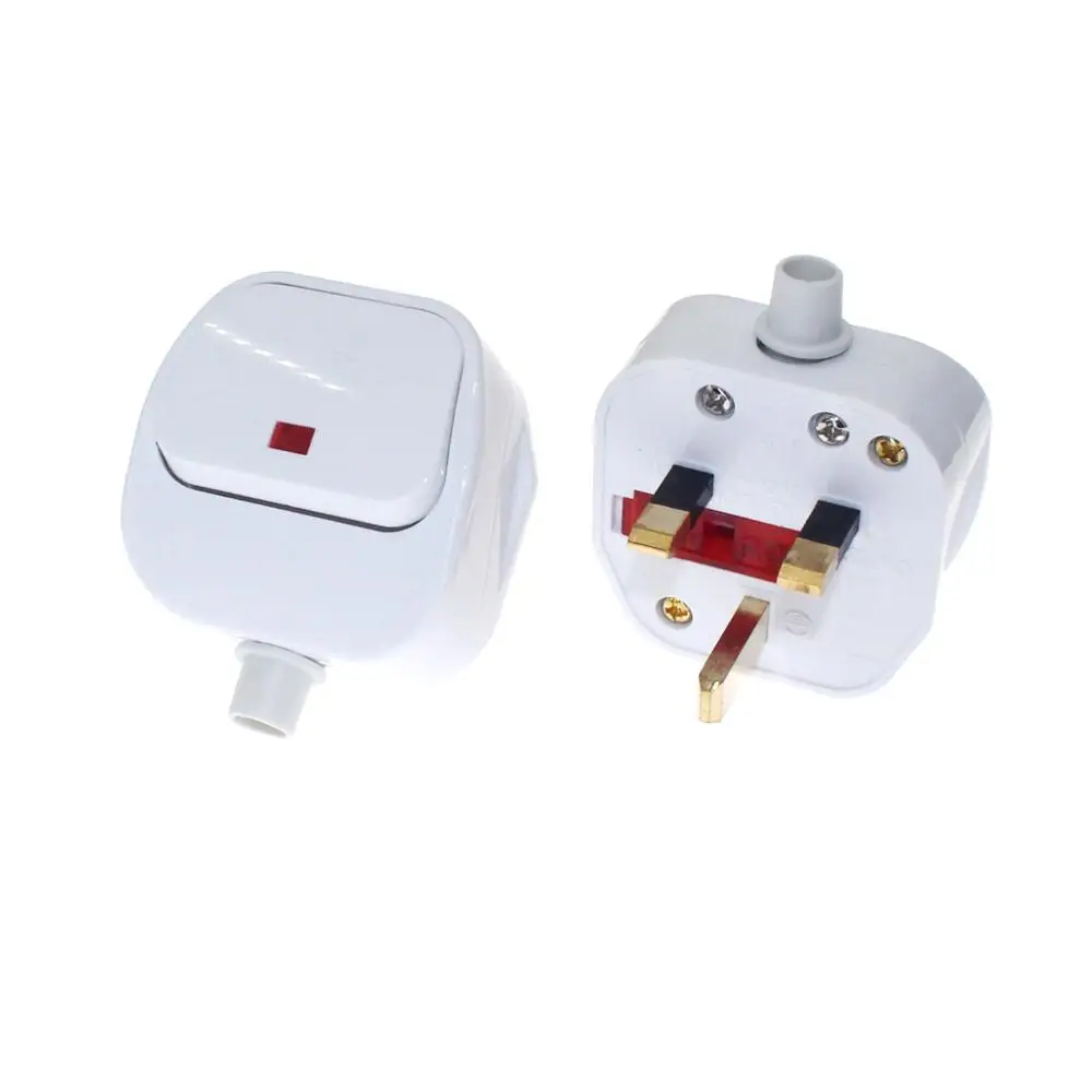3 Broches Secteur Plug Standard au Royaume-Uni Fondue 13 A 13 Amp Power Plugs AC CE 2X ménage