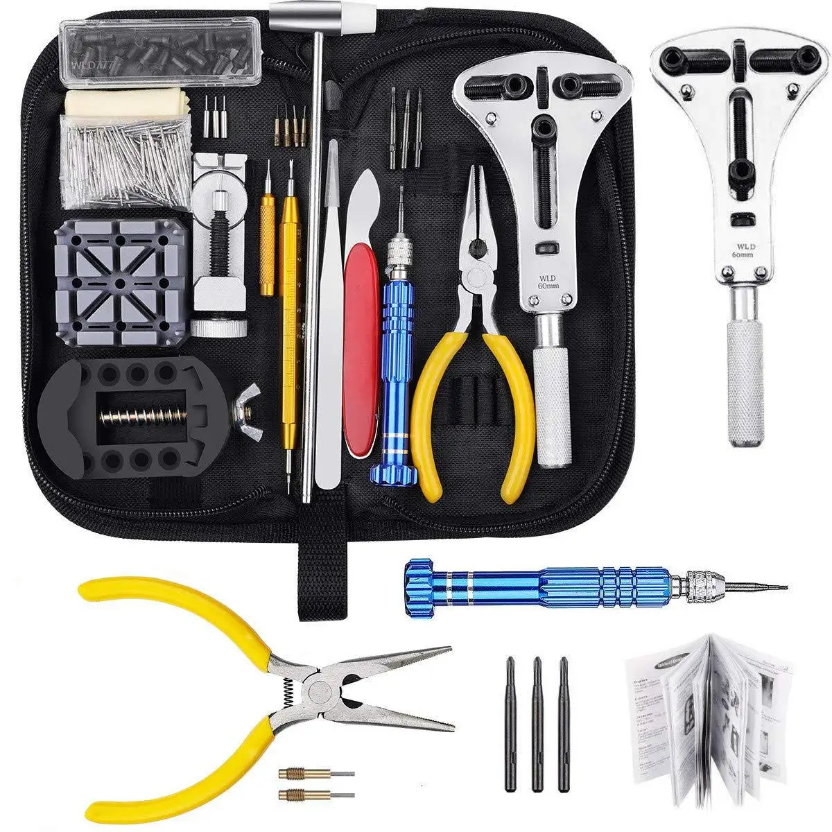 

When Chi 168 PCS Watch Repair Tool Split Watch Bracelet Combo Tool Bag Watch Repair Maintenance Disassembly