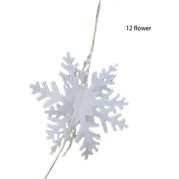 

3D Stereoscopic Silver Snowflake Ornaments Jams String Garland Brace Christmas New Year Decorated Christmas Snowflake