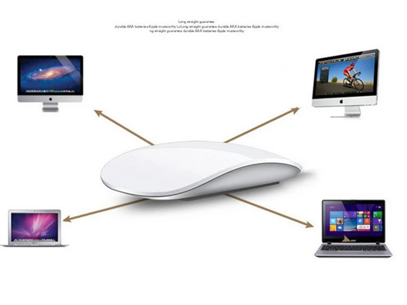 Bluetooth Magic mouse, 2 USB 2,4G, Беспроводная игровая мышь, тонкая сенсорная мышь для Apple, стиль, настольный компьютер, ноутбук, офисные мыши G