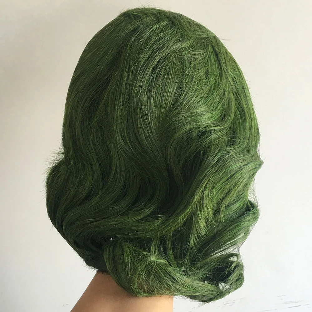 Ceny 2019 Joker film Clown Batman Joker włosy Peluca Cosplay Joaquin Phoenix Arthur Fleck kręcone zielone Peruko włosy syntetyczne nakrycia głowy