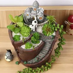 Creative Succulents Succulent Flower Pot Retro Hanging Garden Office Desktop Balcony Potted Resin Decoration