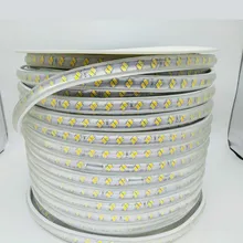 Оплата наружных работ 220 В 5730 120 светодиодов/м водонепроницаемый светодиодный светильник 100 м/рулон кристаллической дуговой поверхности