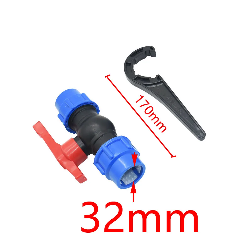 수도관 플라스틱 볼 밸브, 1 1.2 1.5 3 방향 퀵 커넥터, T형 PVC PE 고속 연결, 32mm, 40mm, 50mm, 1 개