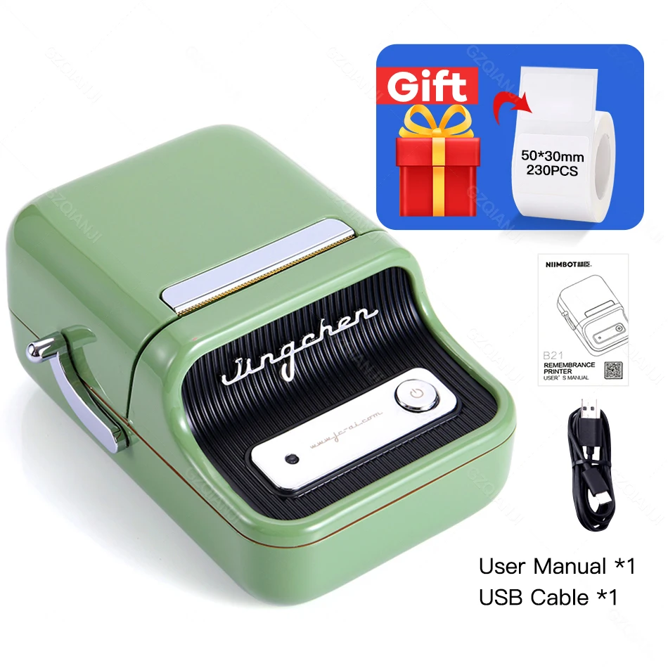 Label Printer Mini Portable Wireless Bluetooth Thermal Label Maker Sticker Printer for Labeling Price Printing Niimbot B21 instant smartphone printer Printers