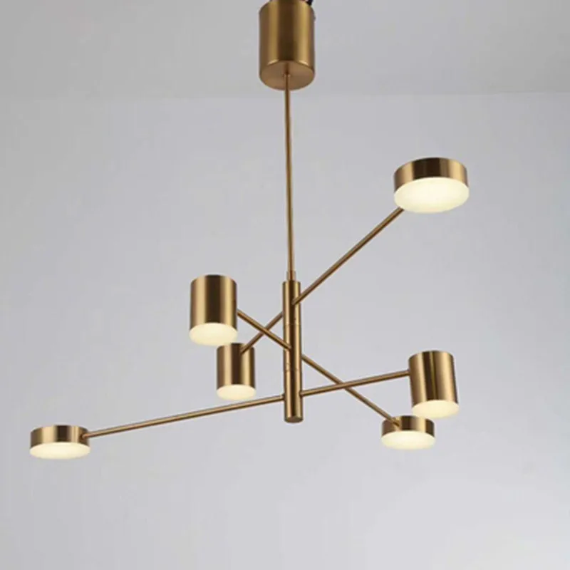 

Gold Lampshade Pendant Lights LED Hanging Spotlight Lamp GU10 Nordic Modern Design for dinning room metal suspension luminaire