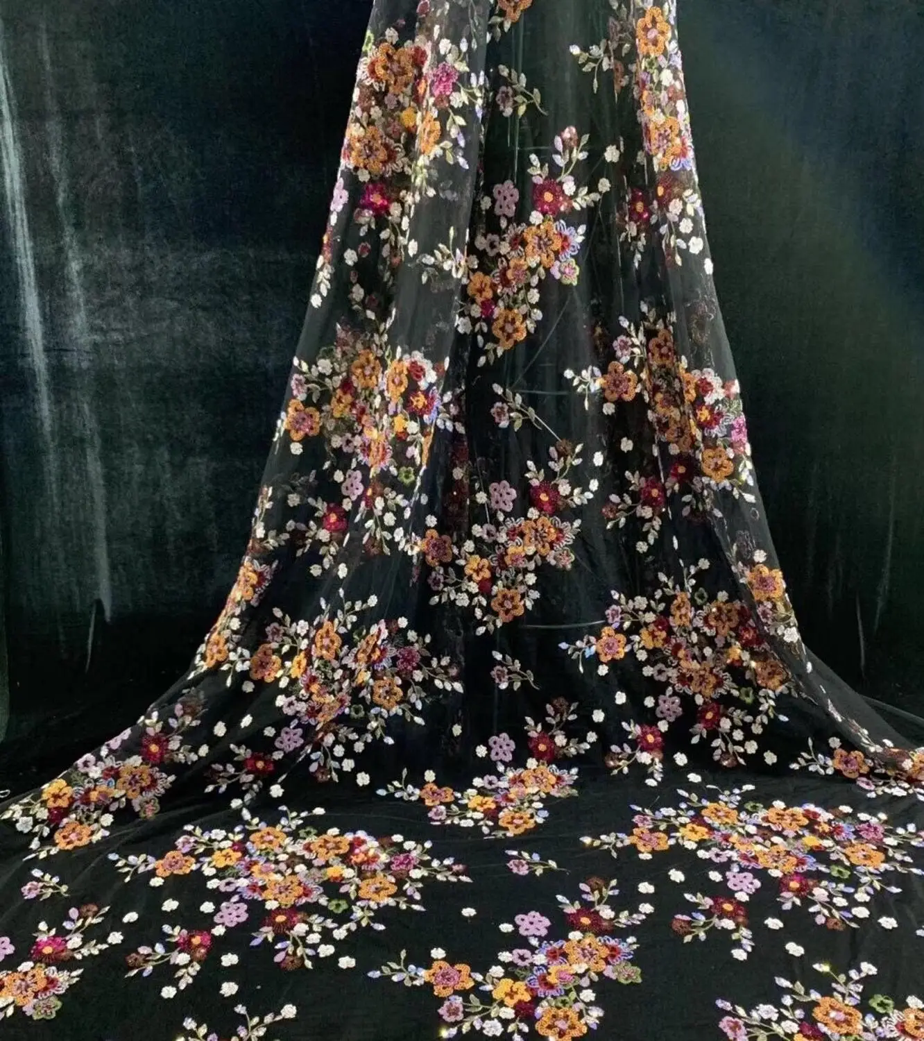 

fashionable design JIANXI.C-99213 French net lace fabric gorgeous African lace fabric with sequins