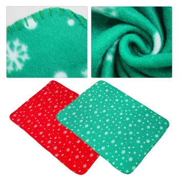 

2Pcs Christmas Theme Pet Cat Dog Bed Mats Pad Soft Warm Sofa Mat Pet Supplies