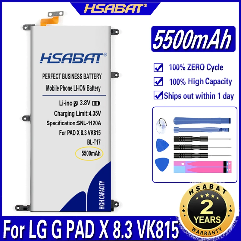 HSABAT BL-T17 5500mAh Mobile Phone Battery for LG G PAD X 8.3 VK815 VK810 V520 V522 Table PC Batteries | Компьютеры и офис