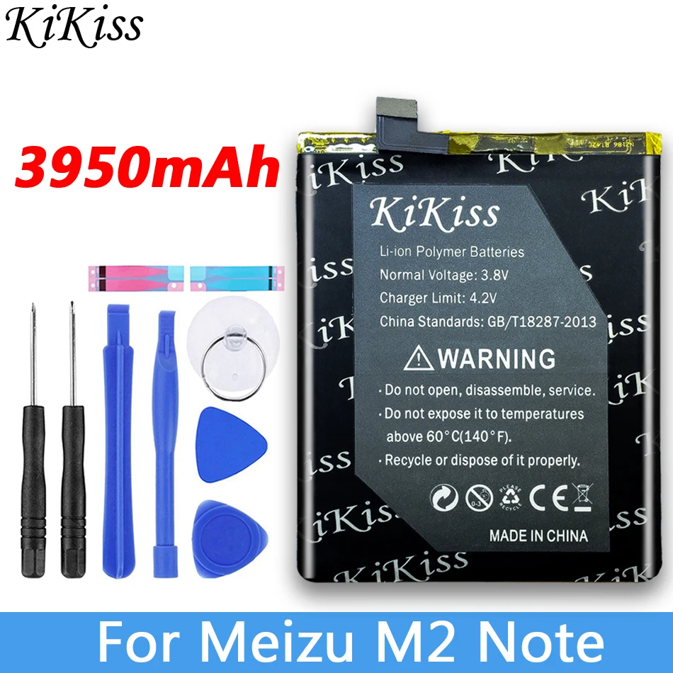 BT42C for M2 Note Аккумулятор KiKiss для Meizu M2 Mini/M2 Note/MX4/Note 5 M5 Note/Pro 6, аккумулятор для мобильного телефона BT43C BT42C BT40 BA621 BT53 - Цвет: BT42C for M2 Note