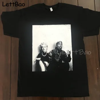 

Marilyn Monroe And Tupac T-shirt 2pac Hip Hop Rap Pop Fashion Unisex Men Tshirt Hipster Japanese T Shirt Casual Tshirts Harajuku