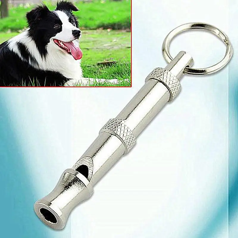 Puppy font b Pet b font Dog Whistle Two tone Ultrasonic Flute Stop Barking Ultrasonic Sound