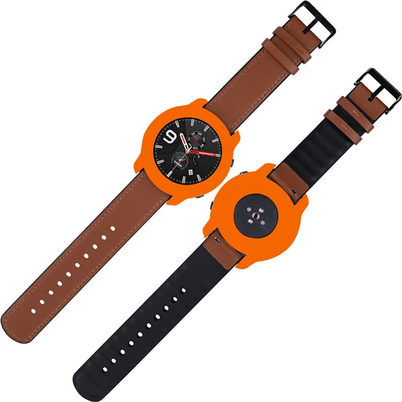 Replacement Case for Huami AMAZFIT GTR 47mm Soft TPU Protection Silicone Full Case Cover Shell Silicone Frame Protective 40AUG1527