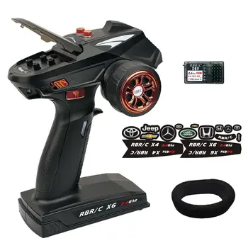 

RBR/C X6 2.4G 6CH Transmitter with Mixed Mode+X6F Receiver for JJRC Q65 MN90 1/10 1/8 Crawler TRX4 Axial SCX10 D90 RC Car Boat