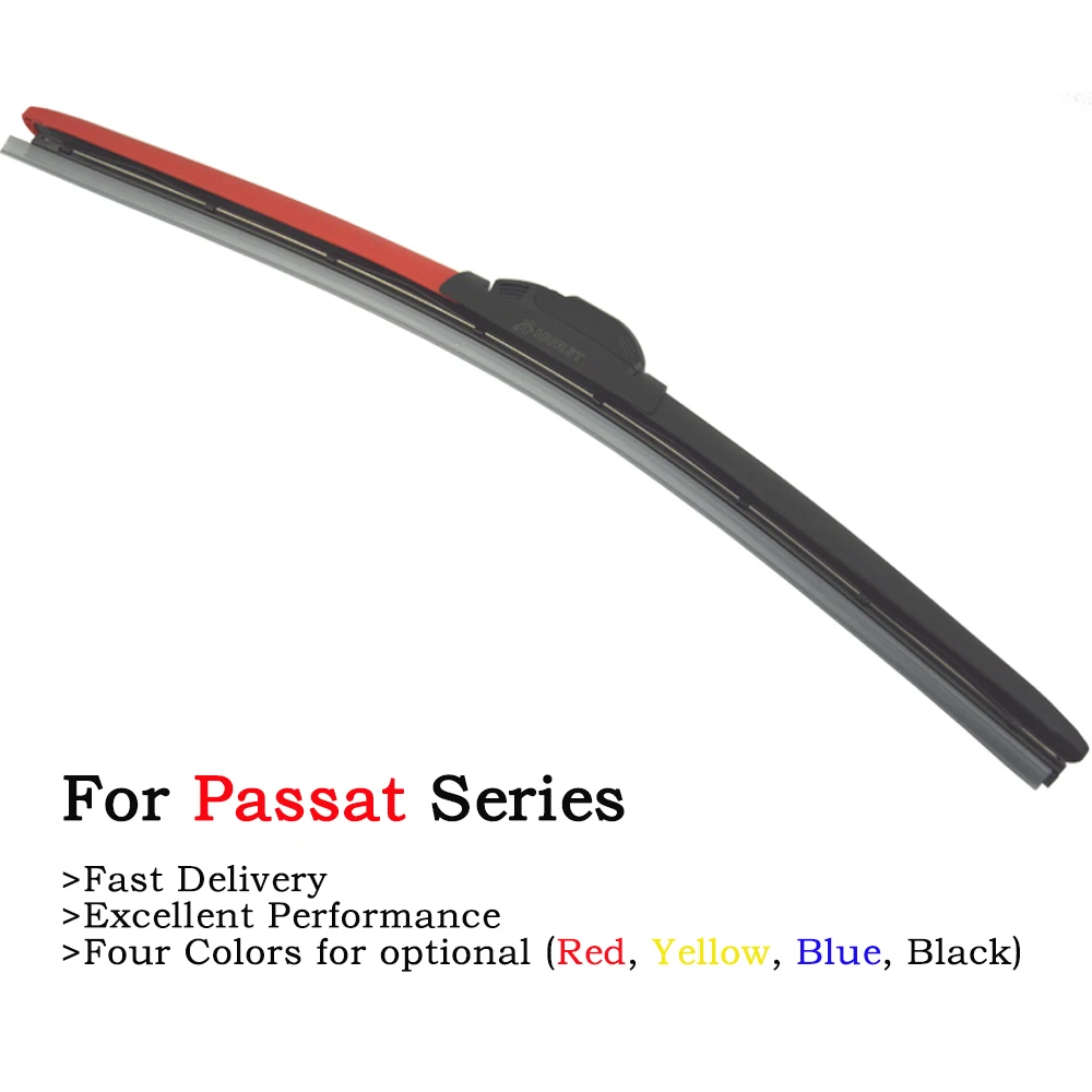 

2020 Newest Colorful Boneless Windscreen Wiper Blades For VW Passat B5 B6 B7 B8 Vehicle Red Yellow Blue Black 18 22 24 26 Wipers