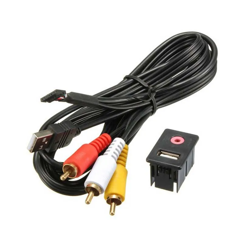 Горячий автомобиль 3,5 мм AUX USB аудио CD Мужской кабель адаптера интерфейса автомобилей с высоким качеством