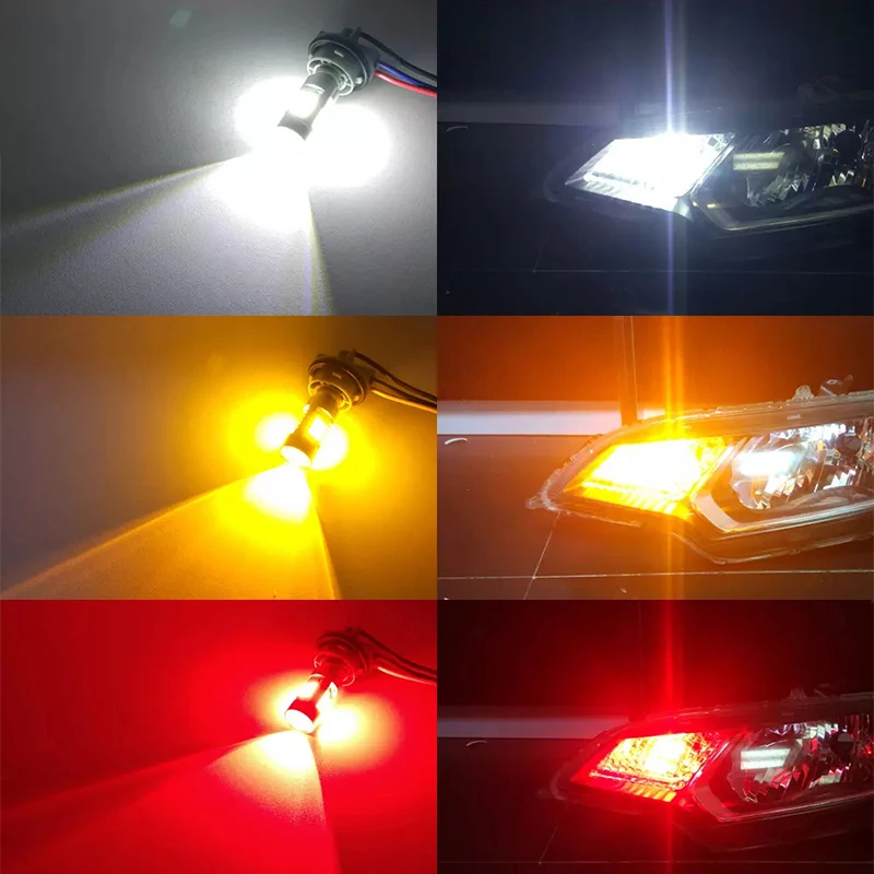2PCS 1156 1157 7443 P21/5W 3157 ڵ LED ȣ  2835 21SMD 7440 PY21W ڵ DRL    Ʈ,  ȭƮ ڹ 12V