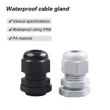100PCS Waterproof Cable Gland Connector IP68 PG7 Cable For 3-6.5mm PG9 PG11 Waterproof Washer PG13.5 PG16 PG19 PG21Nylon Plastic