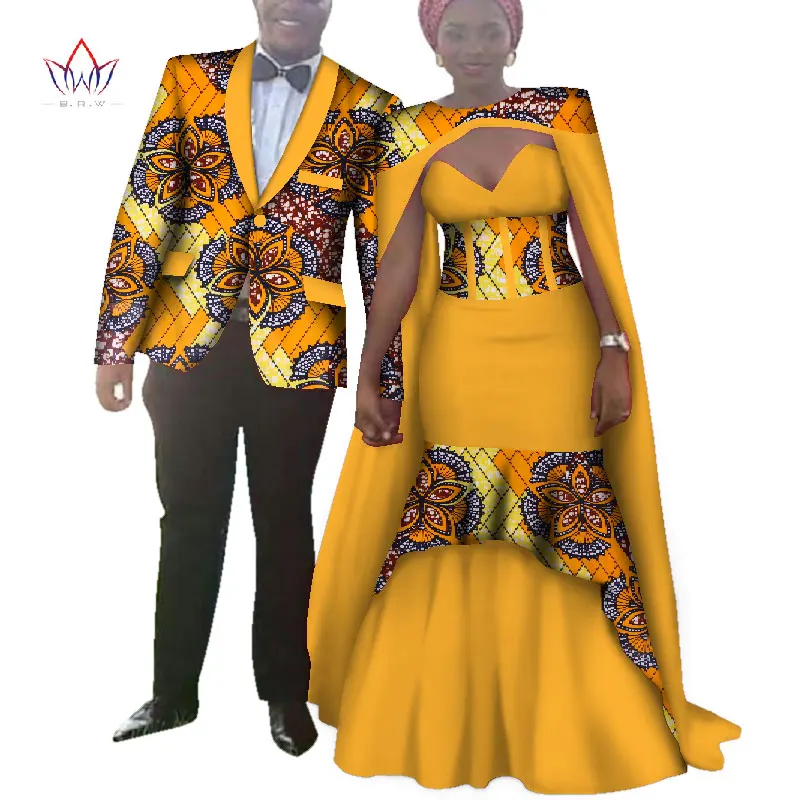 Африканские платья для женщин Базен Riche Длинные вечерние платья африканские мужские куртки одежда Дашики одежда в африканском стиле WYQ128 - Цвет: 11