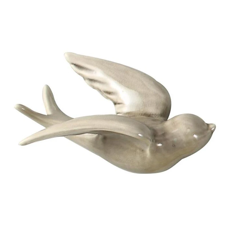 1 Pcs Nordic Colorful Swallows Wall Mounted Hanging Decoration Crafts Ceramic Wall Mount Hanging Ornaments For Home Wall Decor 