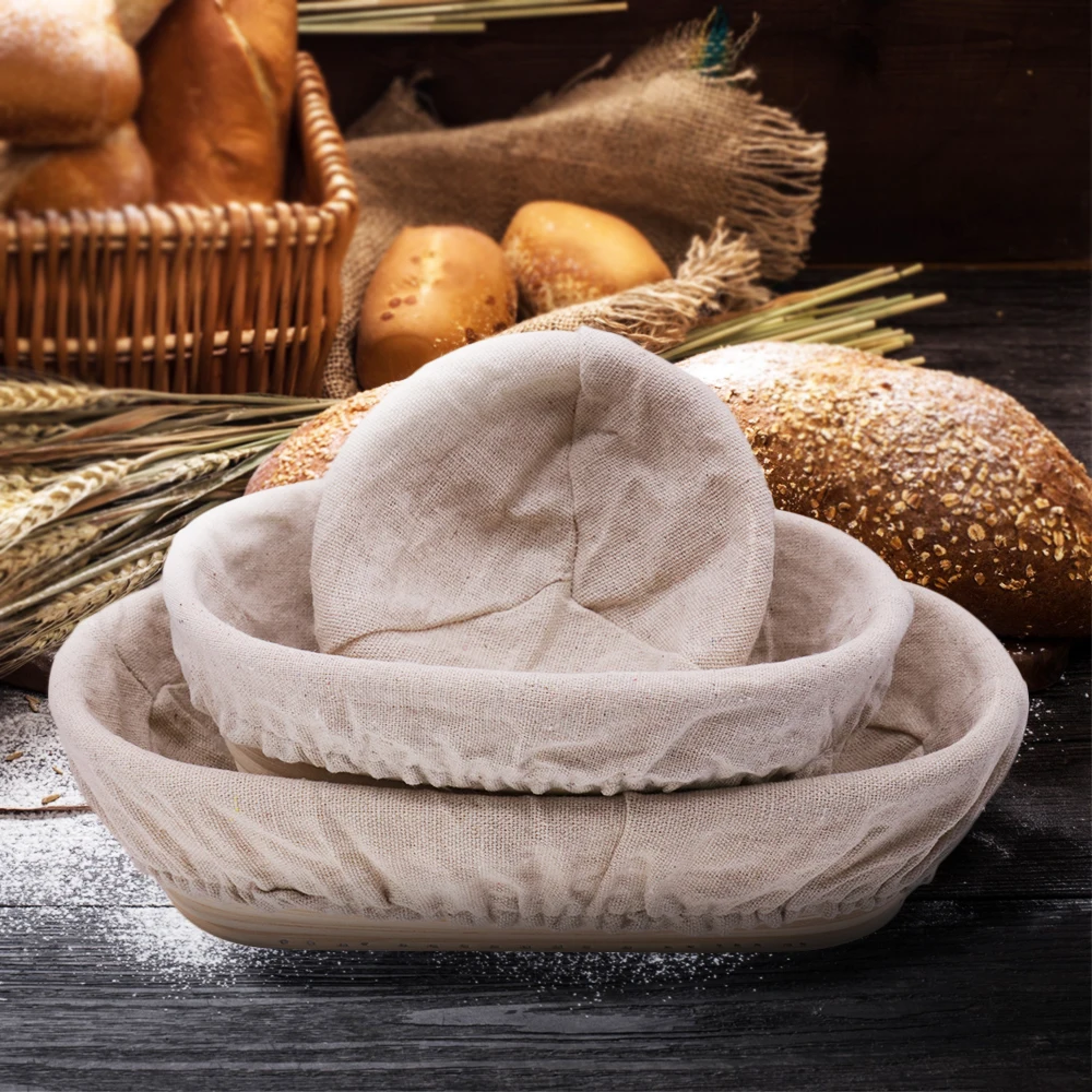 

Natural Rattan Fermentation Wicker Basket Country Baguette French Bread Mass Proofing Baskets Dough Banneton Baskets