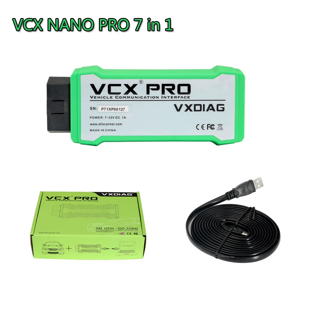 VXDIAG VCX NANO PRO 7 en 1 para GM/Ford Mazda/VW/Honda/Volvo/Toyota/JLR Auto herramienta de diagnós