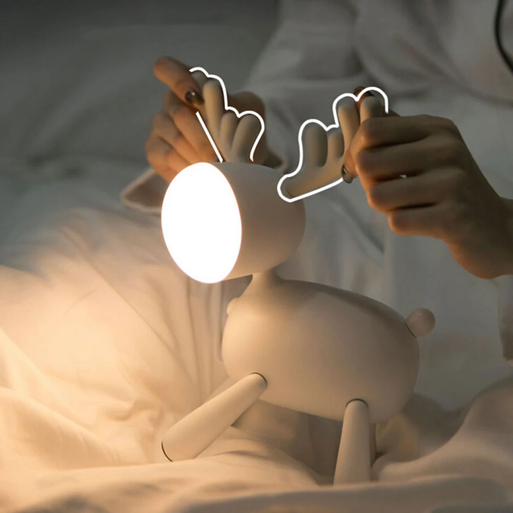 home depot dinosaur light Elk Deer Rotary Night Light Tail Adjustable Timing USB Lamp Kids Bedroom Decor Desktop decoration decorative night lights