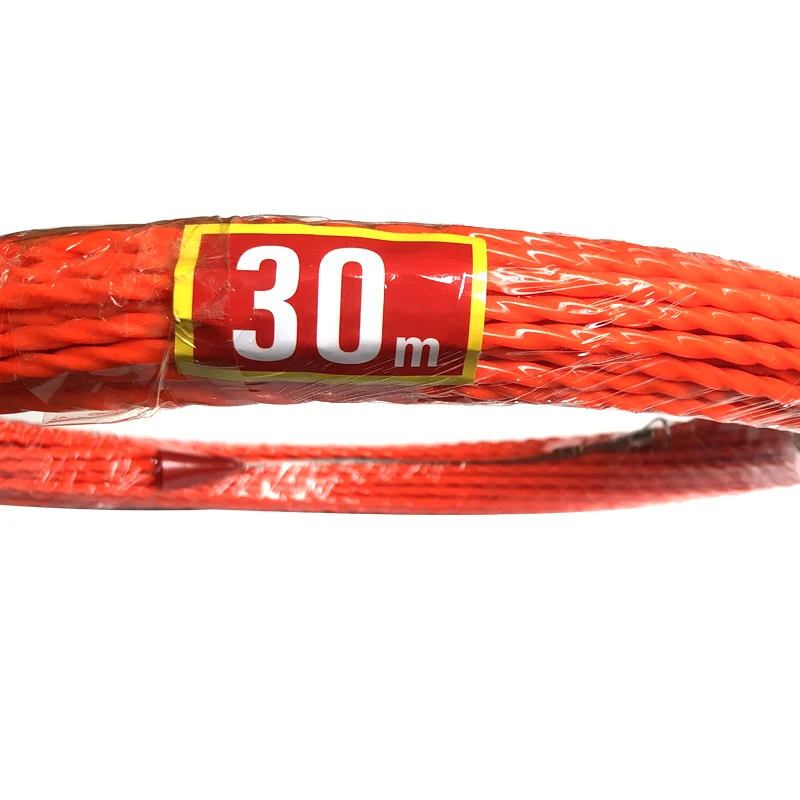 30 м 5 мм нейлоновый Змеиный кабель толкатель рыболовная лента катушка трубопровод воздуховод роддер Тяговая Съемник направляющая проволока аксессуары красный