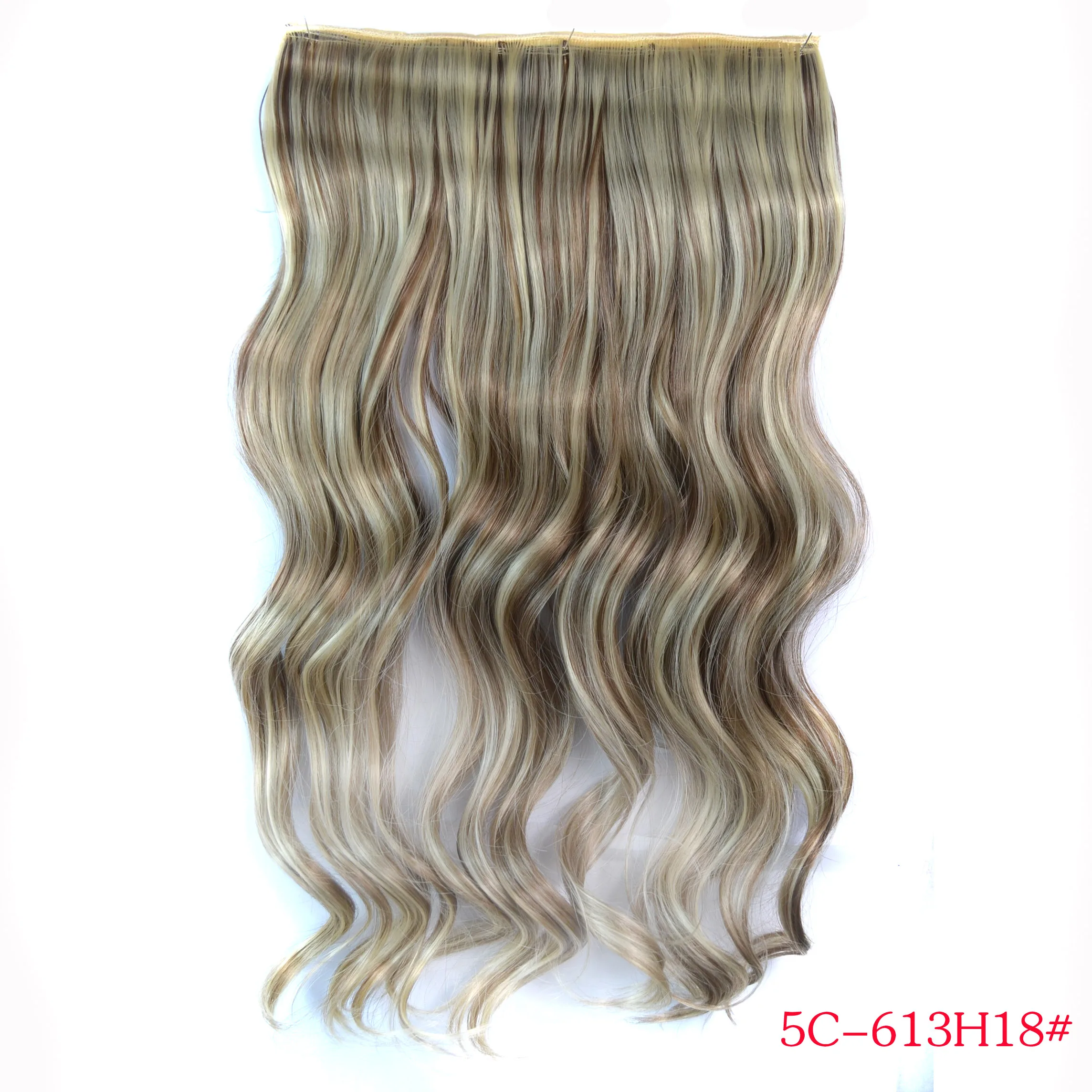 Mengyun Wholesale Long Body Wave Synthetic Hair Extensions1 Piece 5 Clips In Hair Extensions Wavy 120g