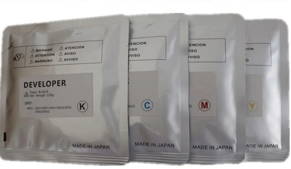 Копир проявителя железный порошок совместимый с Ricoh MPC3501 4501 3002 3001 3502 4502 5502 225 г/пакет KCMY 4 шт./компл
