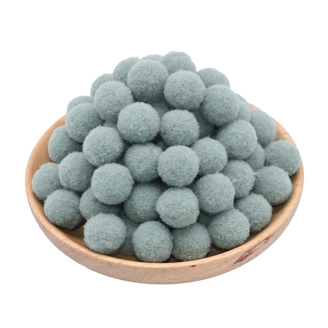 100pcs 15/20/25mm Fluffy Soft Pompom Ball DIY Handmade Kid Toy Doll Garment Sewing Material Color Pom Poms Decor Supplies Crafts B25