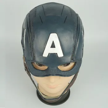 

2020 The Avengers US Captain Mask Captain America Steven Helmet Halloween Soft Cosplay Latex\PU Mask Props
