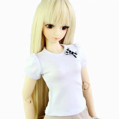 [Wamami] 121# многоцветный юбка платье/костюм/рубашка 1/4 MSD 1/3 1/6 SD DZ AOD BJD Dollfie - Цвет: White Shirt