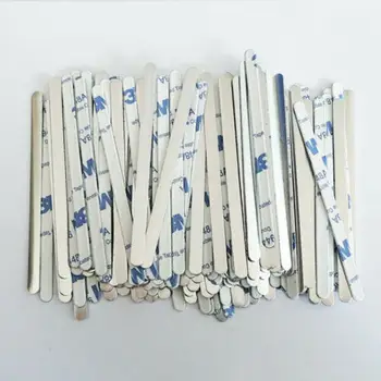 

200 Pieces Nose Adjuster Nose Bridge Wire, Nose Clips Nose Bridge Bracket DIY Wire for Sewing Crafts Wires Adhesive Back 85x5mm