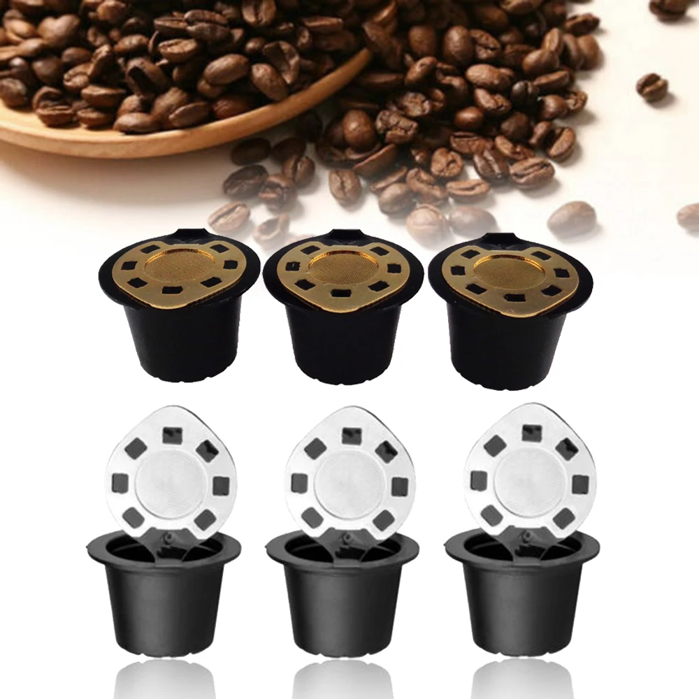 3xRefillable многоразовые Кофе капсулы Нержавеющая сталь фильтр для кофемашины Nespresso комплект свяжитесь с нами