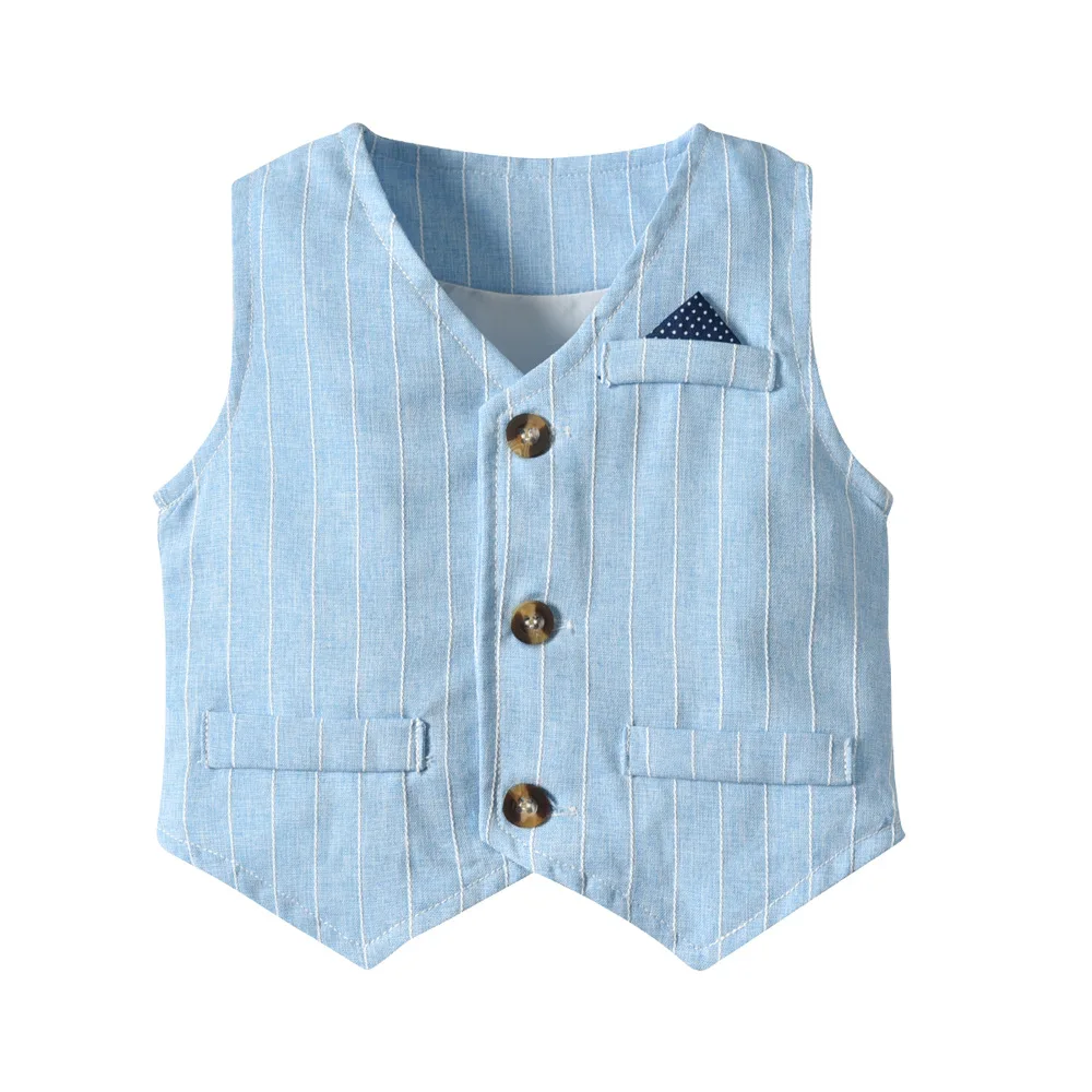 

BOY'S Spring Set 2019 Stripes Light Color Series Gentleman Long-sleeve Suit Children Suit