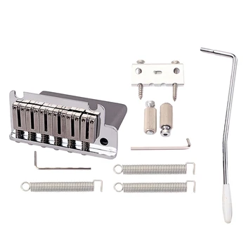 

1 Set Replacement Saddle Bridge Tremolo Bridge Base Musical Instrument Accessories for Electric Guitar (Silver)