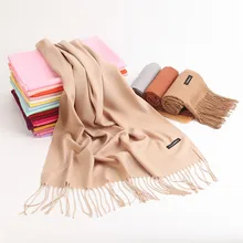 New Imitation Cashmere Scarf Ladies Korean Version Of Pure Color Autumn And Winter Warmth Cashmere Pure Color Gift Scarf Shawl