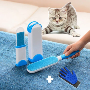 

Pet Cleaning Kit New Pet Grooming Glove Hair Remover Brush Gentle Deshedding Pet Massage Gloves Home Cleaning perros productos