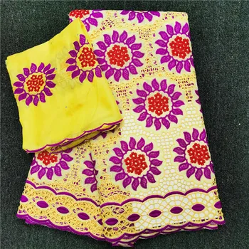 

Swiss Voile Lace In Switzerland High Quality African 100%Cotton Lace Fabric With Stone Nigerian Every Dress Party 82-916