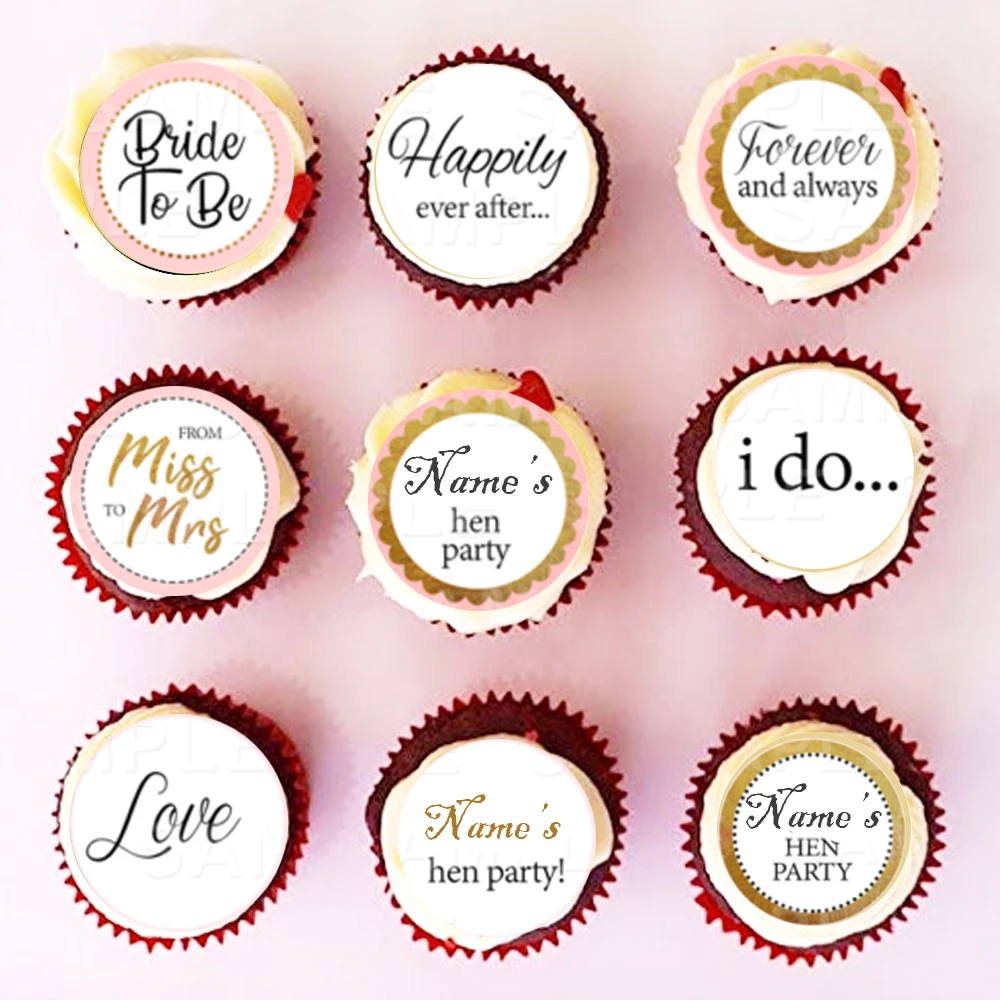 20pcs Edible Hen Bachelorette Party cupcake topper Girls Night Out
