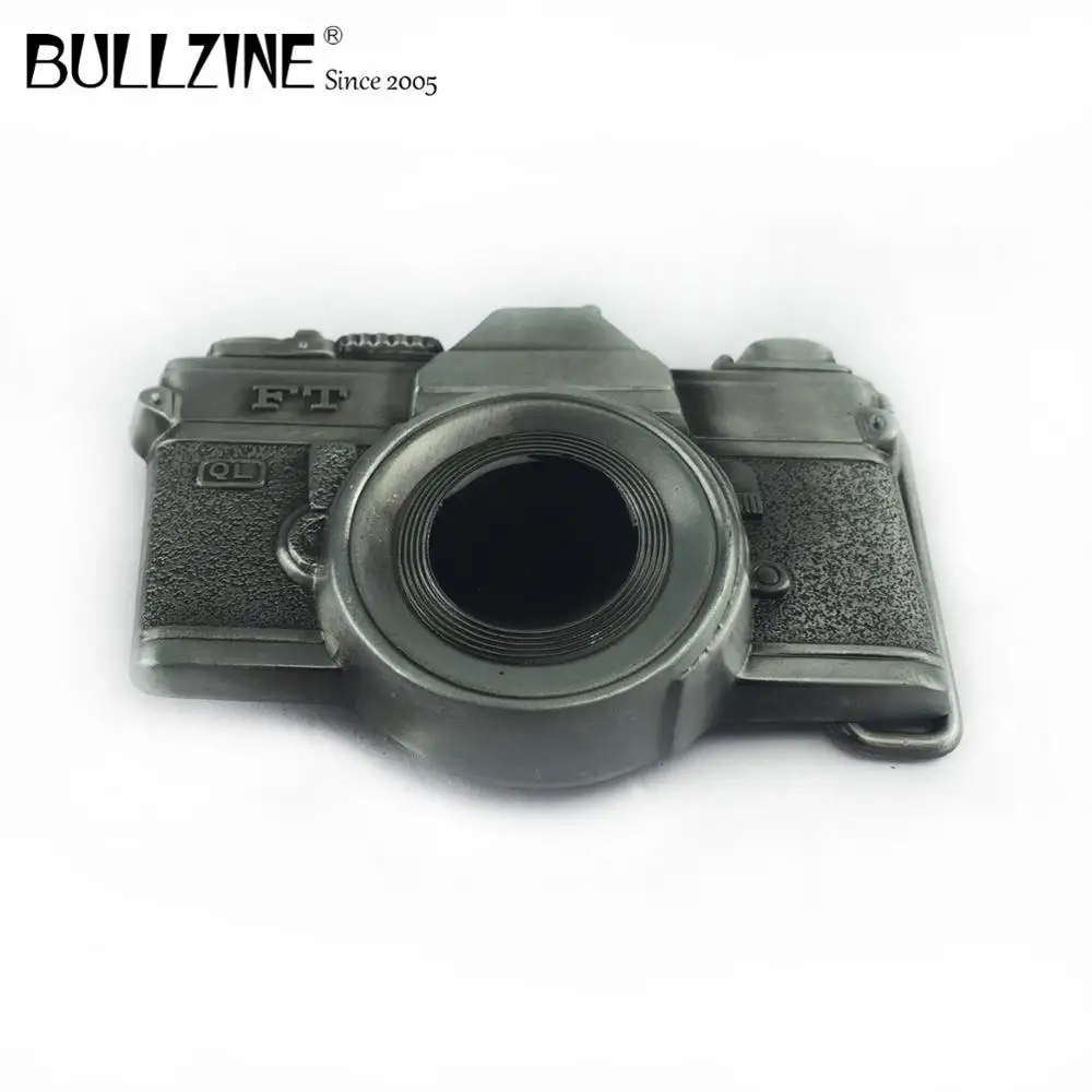 Bullzine оптовая продажа сплав цинка ретро 3D пряжка для камеры оловянная отделка