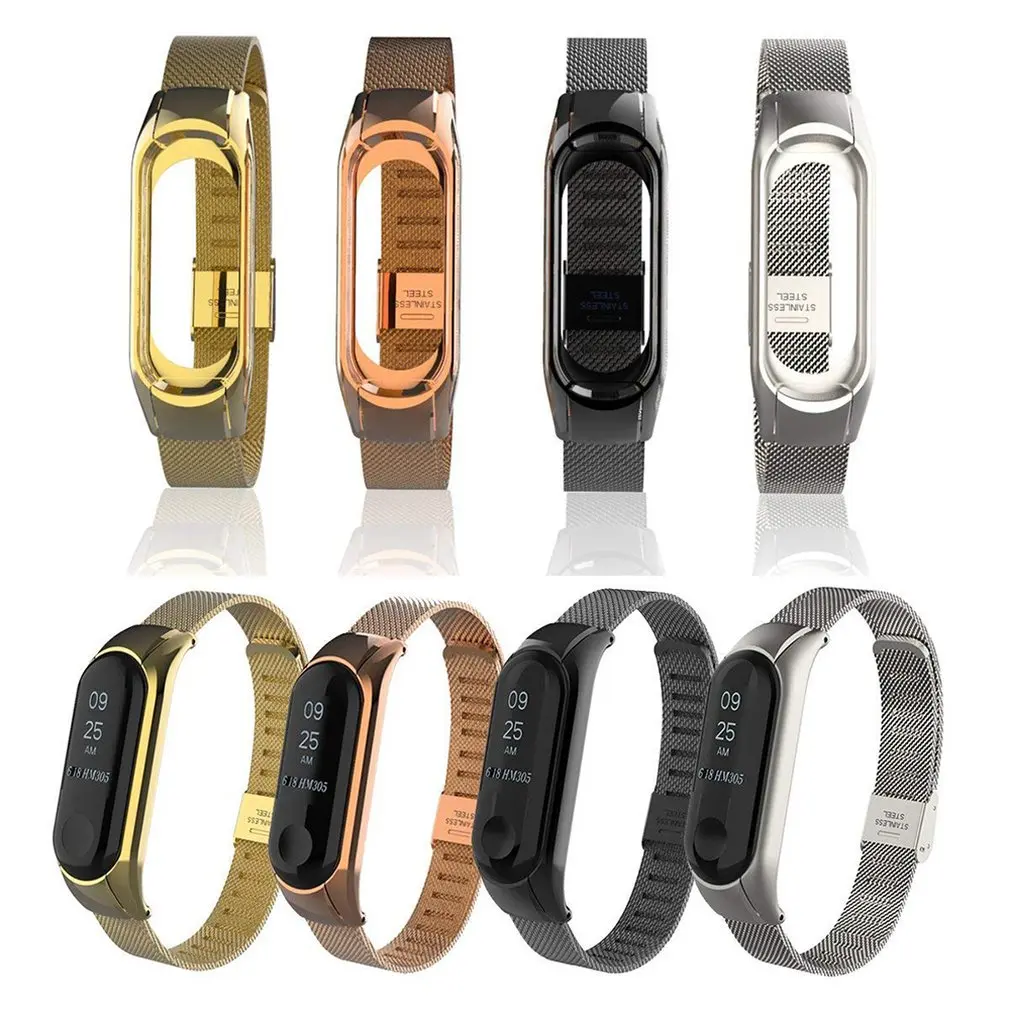 Унисекс сталь ремешок Milanese Loop Mesh Watch Band для Mi4/Mi3 Smart Belt металлическая пряжка