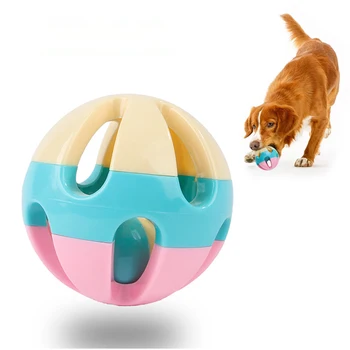 

ThinBest Pet Dog's Toys Happy Jingle Bell Ball Chewing Ball Toy for Dogs Cats Training Pet Interactive Supplies Toys for Dogs