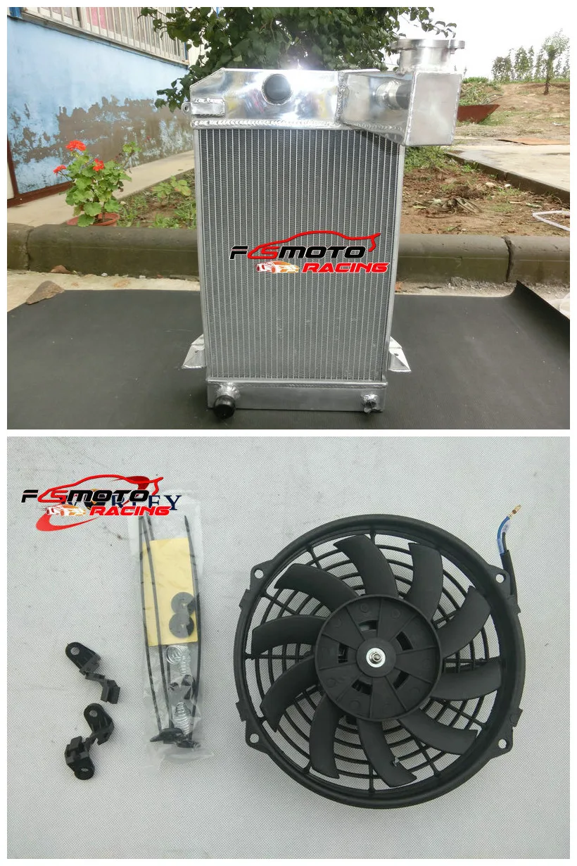 3-рядный полностью алюминиевый радиатор + вентилятор охлаждения для Triumph